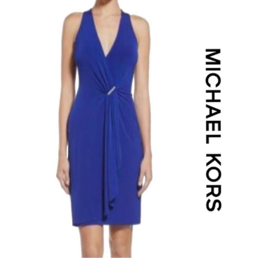 MICHAEL Michael Kors Sleeveless Blue Dress Size M NWT